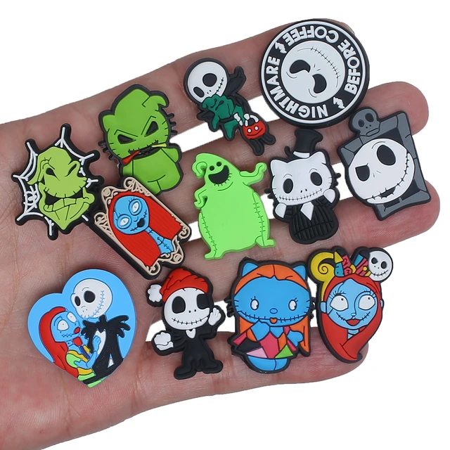 1pcs The Nightmare Before Christmas PVC Croc Charms Accessories Shoe Charms  Buckles Accessories Fit Bands Bracelets Croc JIBZ - AliExpress