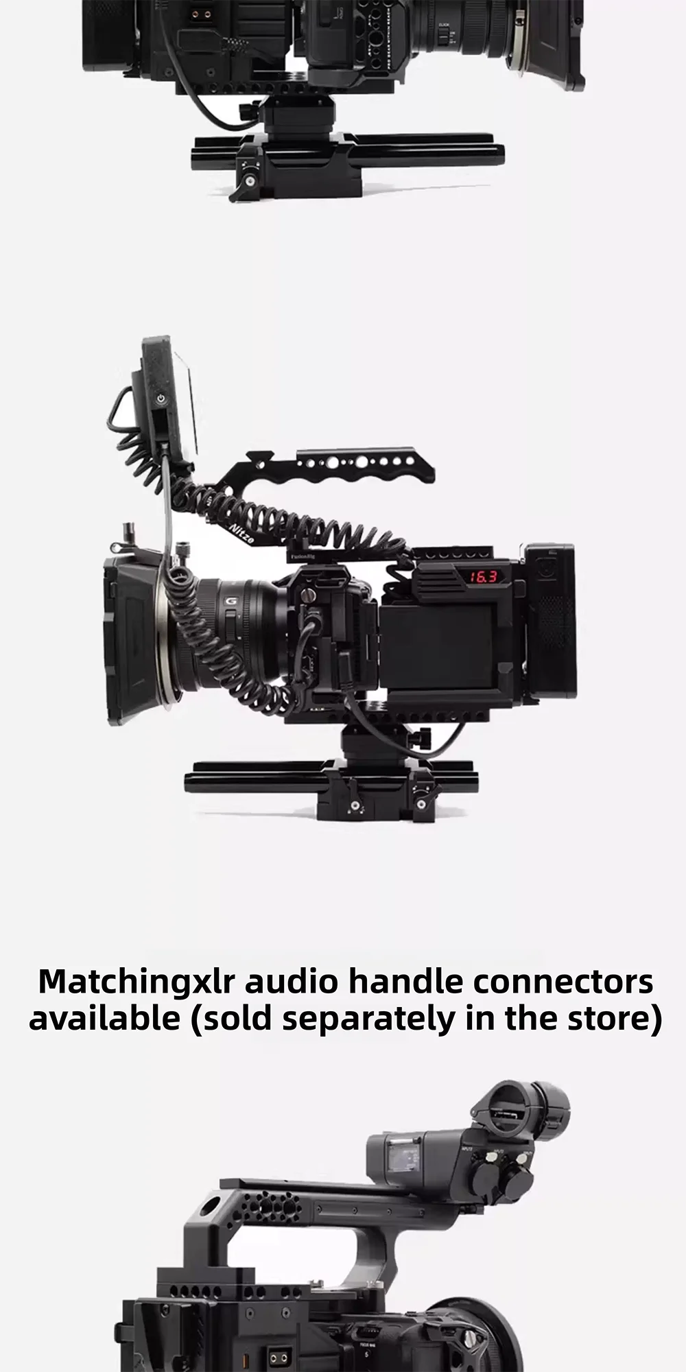 FusionRig Kamerakäfig-Erweiterungsmodul für Sony FX3 FX30 Kameras – Detail 6