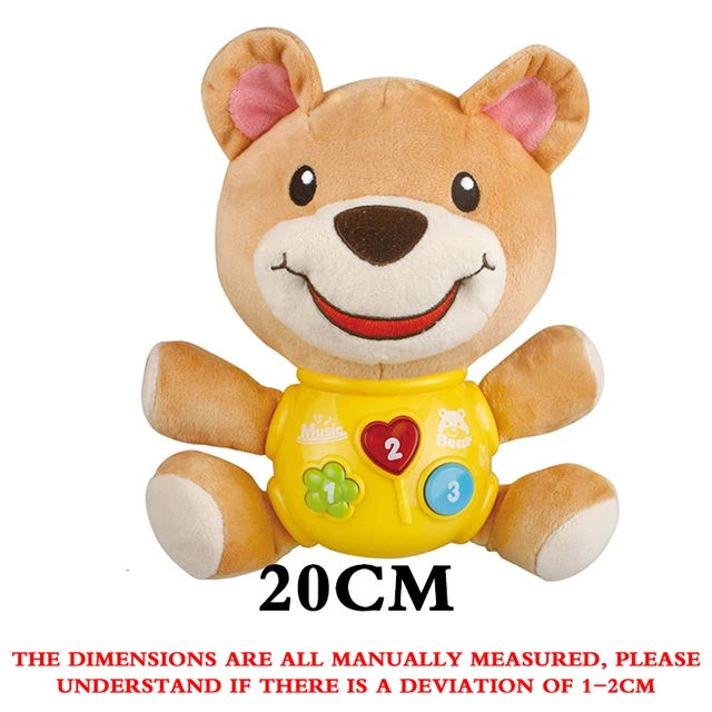 Plush Animal Baby Toys Newborn Baby Musical Light Up Baby Toy Cute