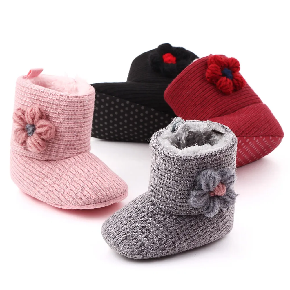 

winter warm baby boots 0-18M newborn baby girl shoes thicken warm toddler girl shoes soft sole antisikd baby booties