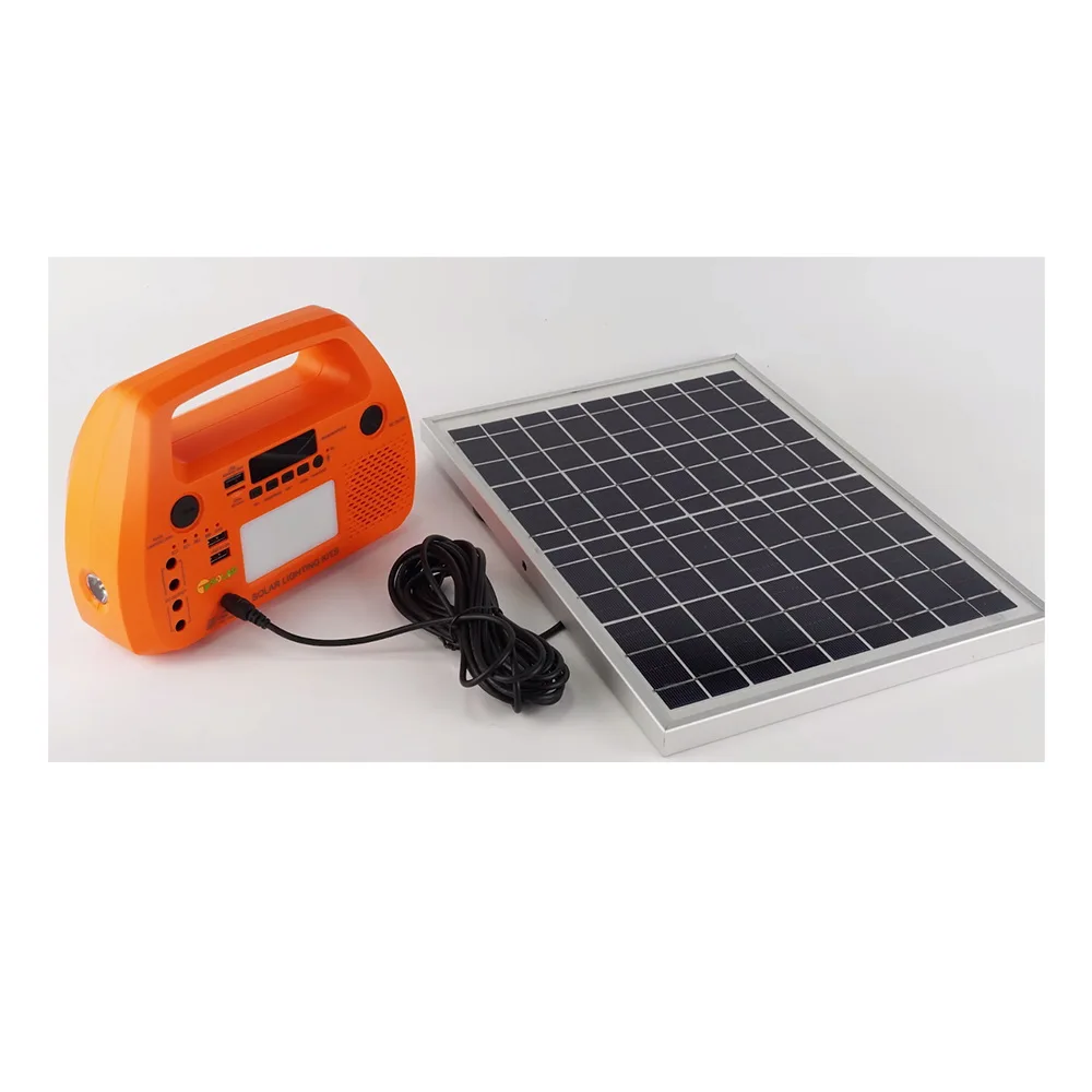 Polysilicon Solar System Solar Inverter System Available AC Charging With Radio Flashlight Study Light Companion For Outings