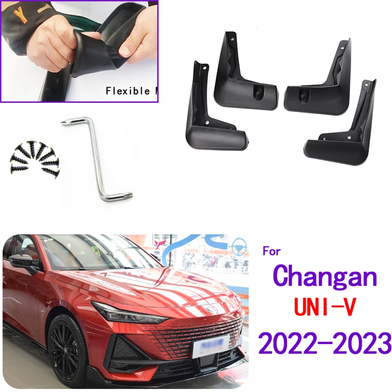 

Автомобильные Брызговики для Changan Uni-V Sedan UNIV 2022 2023, брызговики, брызговики, передние и задние брызговики, 4 шт., аксессуары