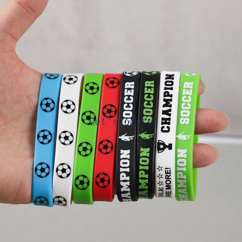 Soccer Ball Kids Soccer Party Favors Football Slap Bracelets