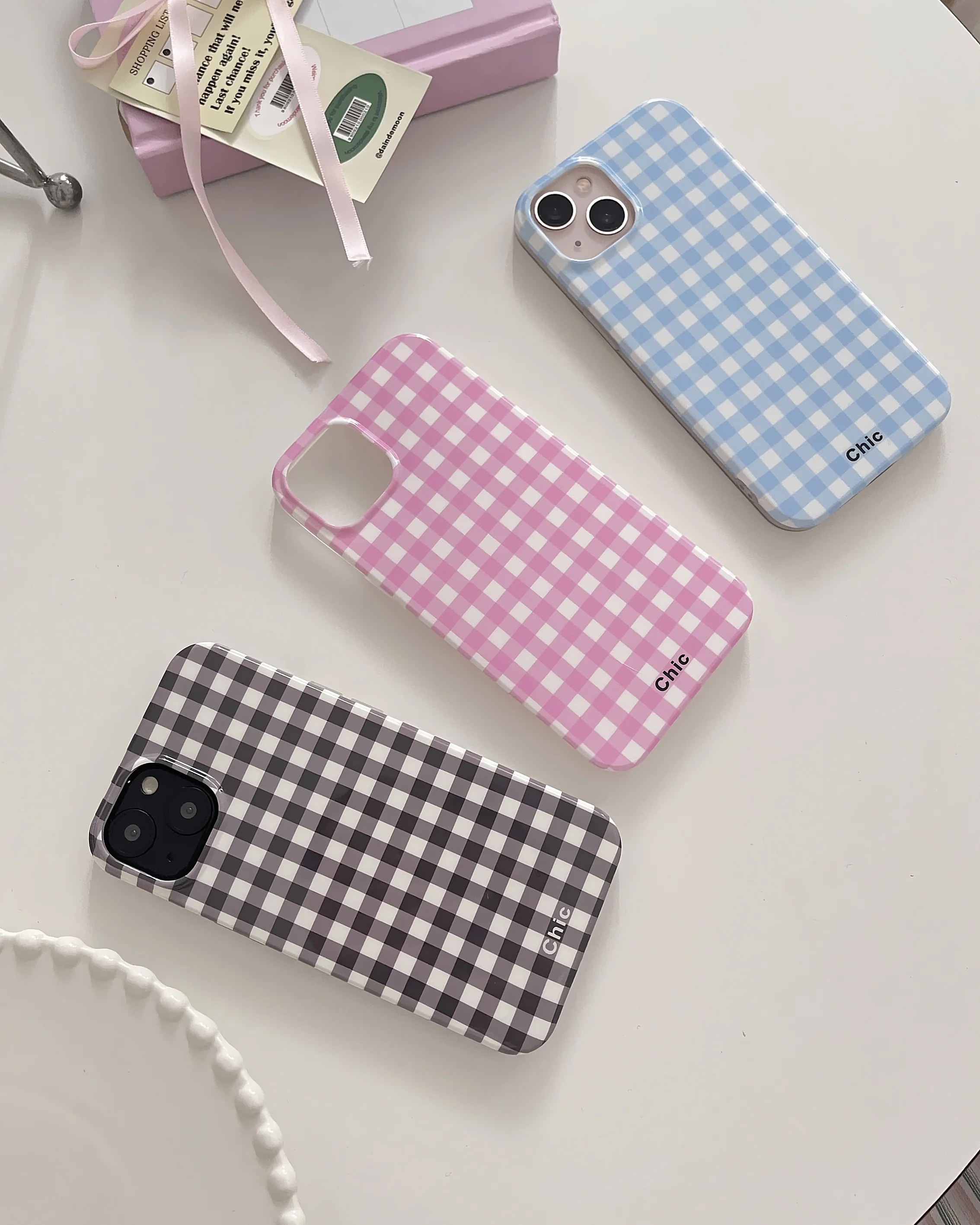 Simplicity Square Grid Soft Silicone Case for iPhone