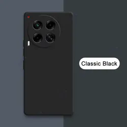 Enhanced Liquid Silicone Shockproof Phone Case - Durable Soft Protective Back Cover in Armor Shell Design for Tecno Camon 30 (Classic Black)