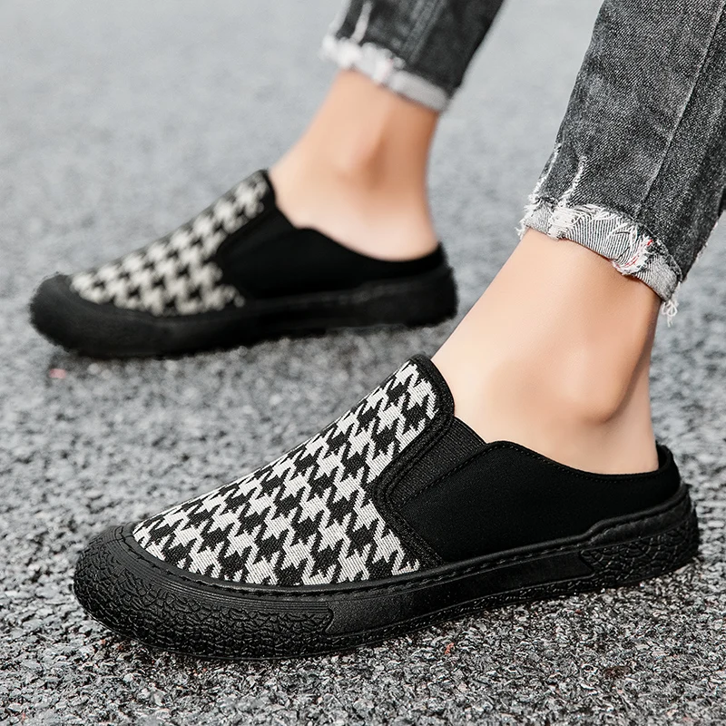 

Damyuan Summer Slip On Mesh Half Shoes For Men Outdoor Beach Sports Korean Trend Closed Toe Slippers Breathable Lightweight Shoe