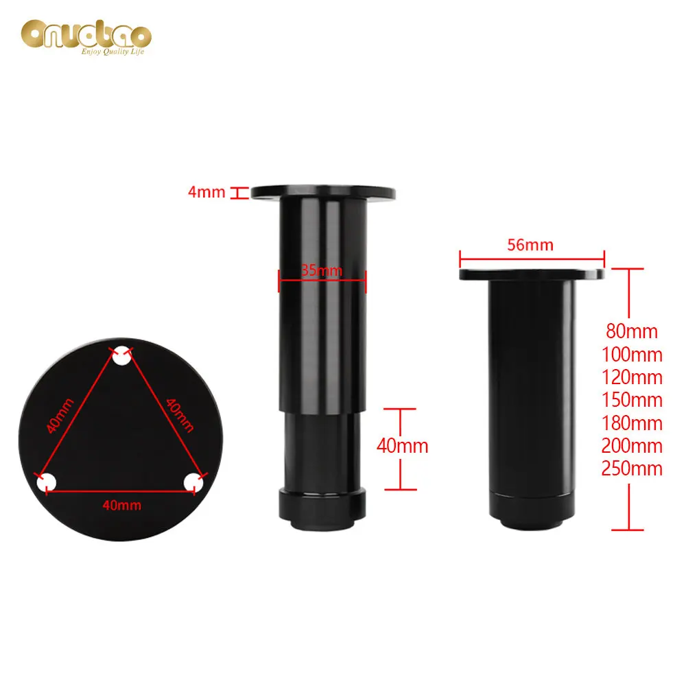4PCS Thickened Aluminum Alloy Cabinet Foot Furniture Support Foot Cabinet Foot Adjustable Bathroom Cabinet Foot Base