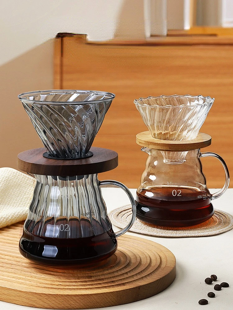 

Фильтры для кофе, ручной фильтр, чашка, стеклянный набор для совместного использования, американский капельный дуршлаг для холодного приготовления с градиентным фильтром, простота