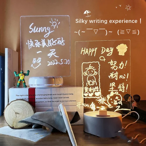 Led 야간 조명, 노트 보드, 재기록 가능한 메시지 보드, 따뜻한 부드러운 조명, USB 전원, 야간 램프, 어린이를 위한 휴일 선물, 크리에이티브 2