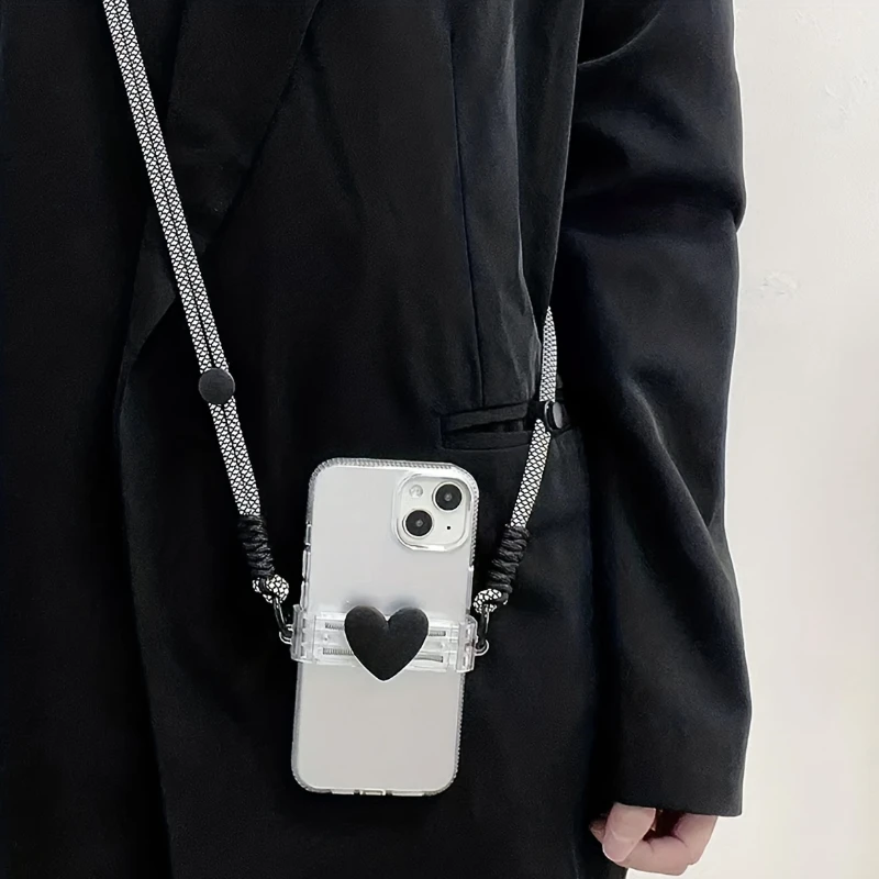 Adjustable Mobile Phone Lanyard with Back Clip and Long Rope