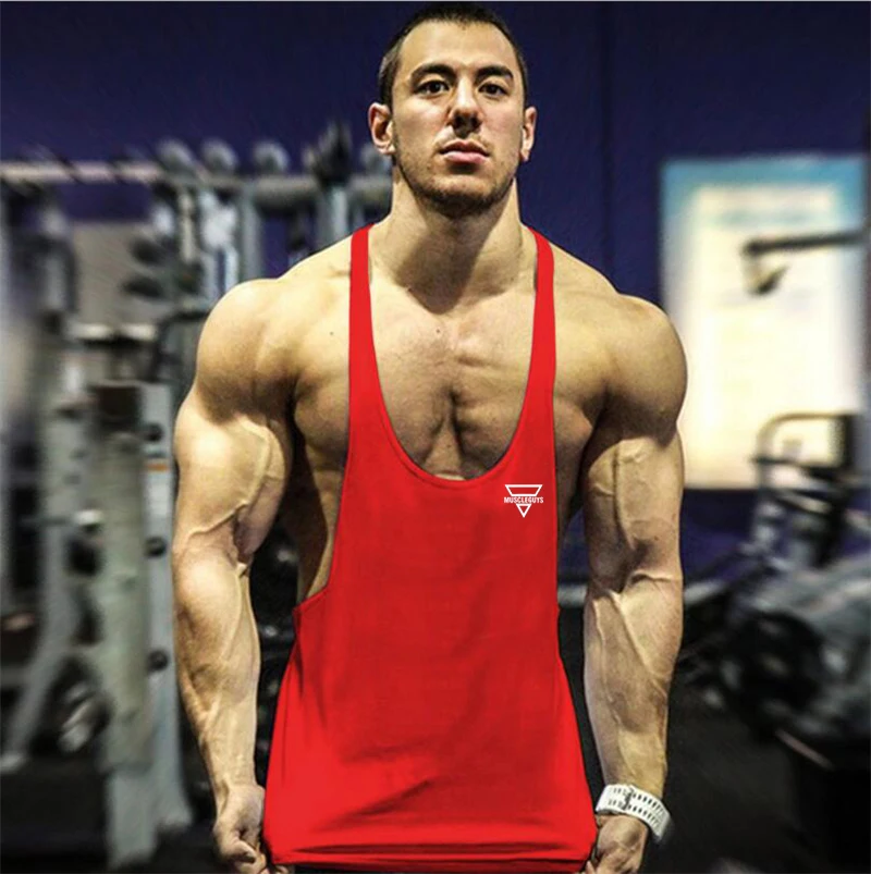Brand Gym Mens Tank Top Clothing Bodybuilding Singlets Fitness Vest Muscle Sleeveless Workout  Sportswear Shirt Stringer