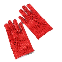 Christmas Party Sequins Gloves Elastic Kids Etiquette Full Finger Gloves Shinning Sequins Singing Dancing Gloves