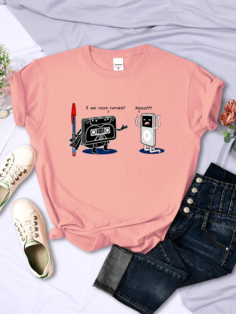 Komik Müzik Çalar Tasarım T Shirt Kadın Rahat Yaratıcı Tee Moda Sokak Stili Kişilik Yaz T-Shirt Tops