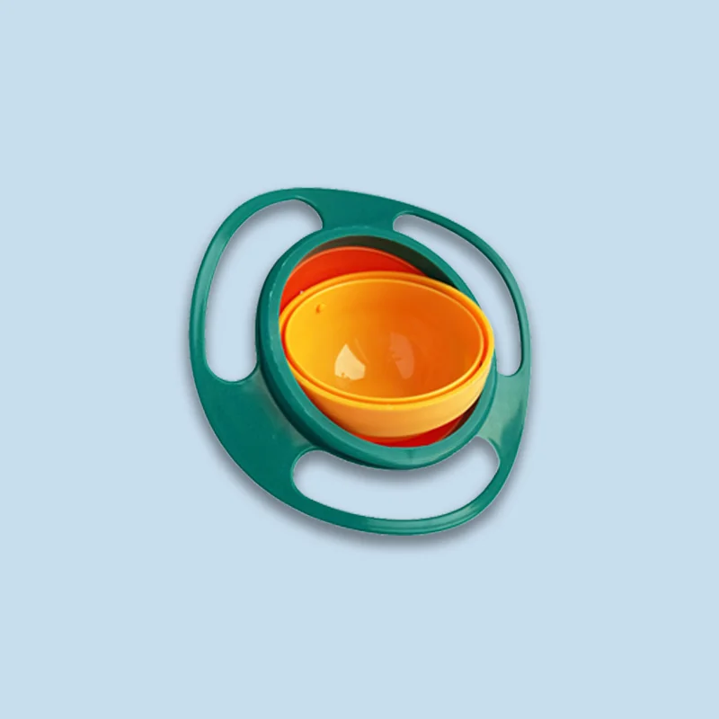 Universal Baby Feeding Dish Gyro Bowl 360 Rotate Spill-Proof Food-grade PP Dishes Children's Tableware Set