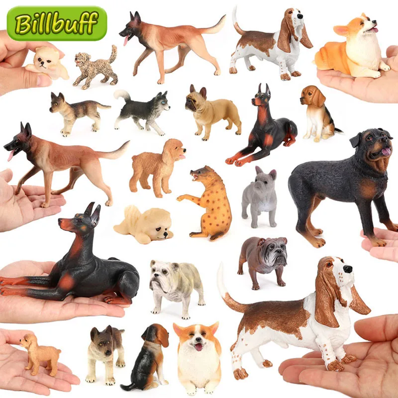 

Hot Realistic Poultry Animals Model Pet Shepherd Wolf Dog Action Figures Cognition Educational Decoration Toys for Children Gift