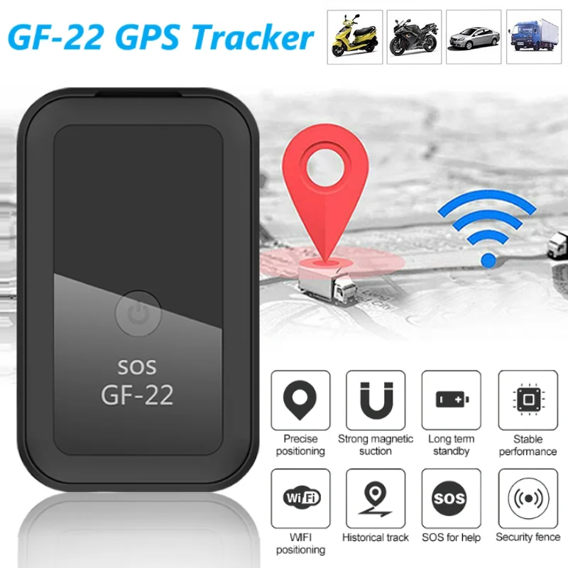 

GF22 GPS Tracker Car Real Time Tracking Vehicle Anti-Theft Pets Children Anti-lost Magnetic Mini Locator SIM Message Positioner