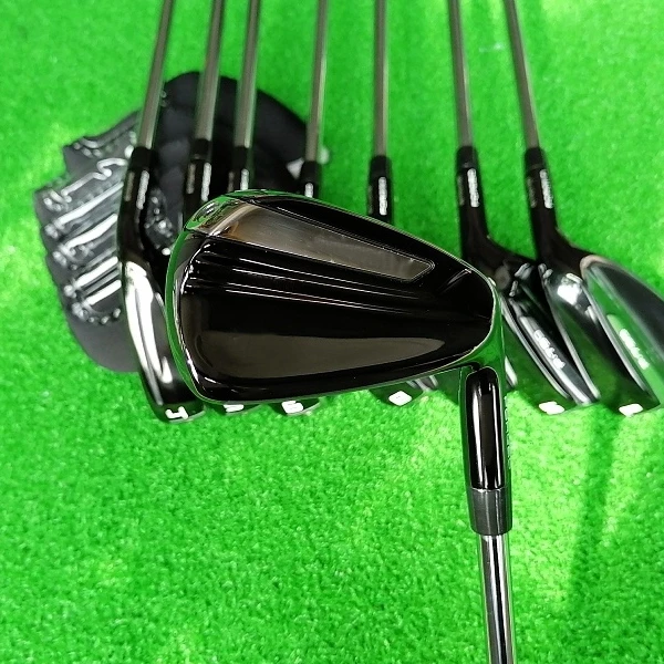 black Men's forged steel iron golf club