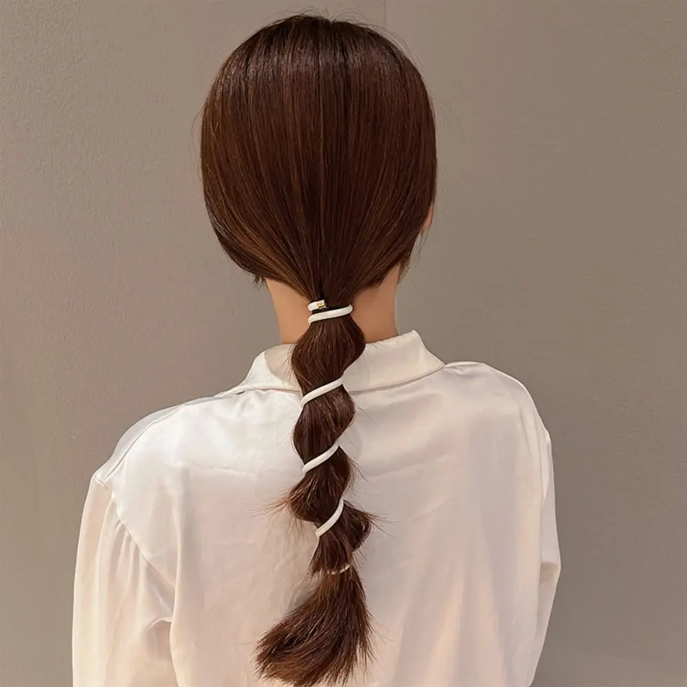Women's Spiral Hair Tie - Rubber Curly Ponytail Holder & Accessory