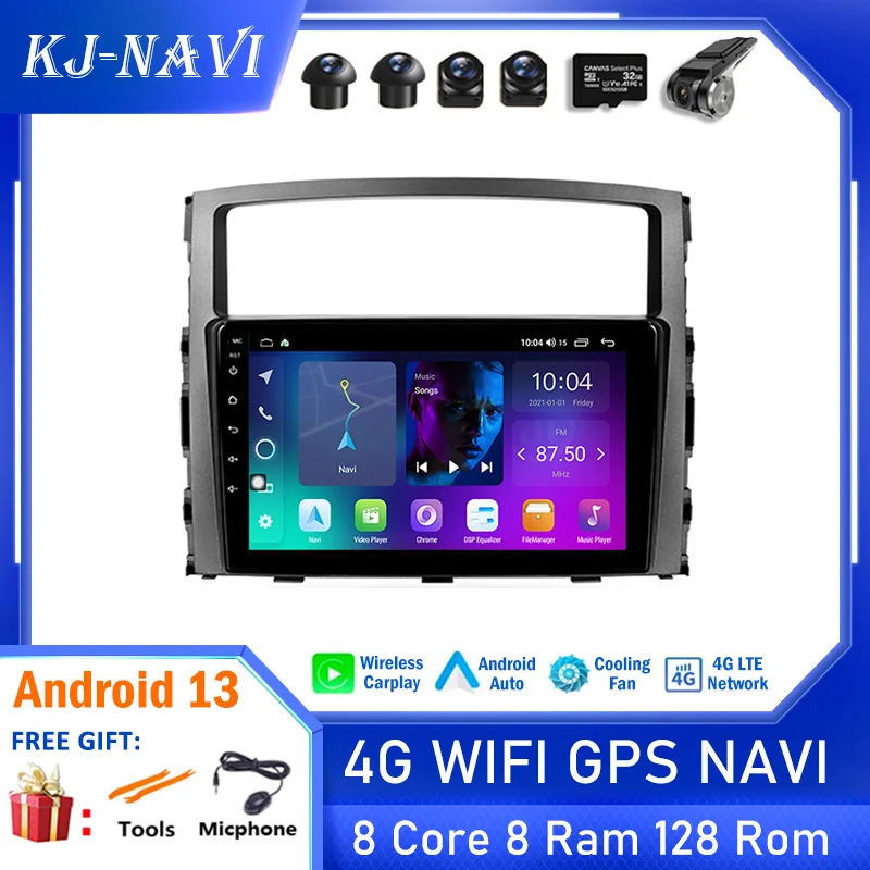 

For Mitsubishi Pajero 4 V80 V90 2006 - 2014 Android 13 No2 Din Dvd Car Multimedia Video Player Radio GPS Navigation Stereo