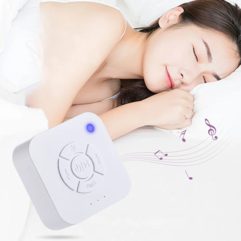 White Noise Sound Machine Sleep Soother With 9 Soothing Sounds Breathing Light Timer Type-C Charging For Baby Home Office Travel white noise machine,sleep aid device