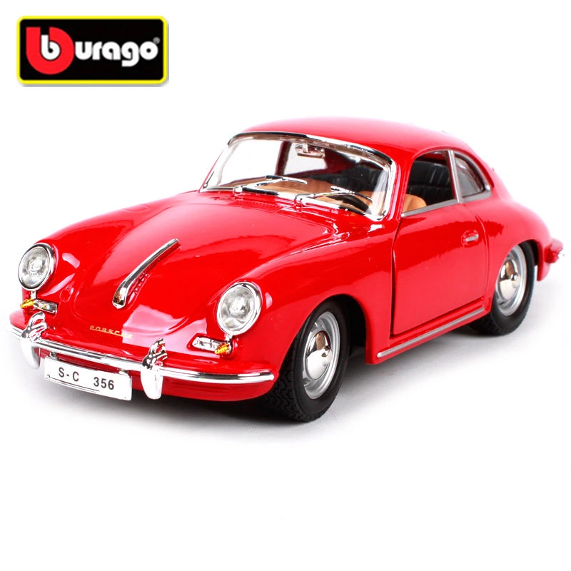 Maquette MotorMax Porsche 356B, 1/24, Jaune Métal, Kit Moteur Apparent, Neuve