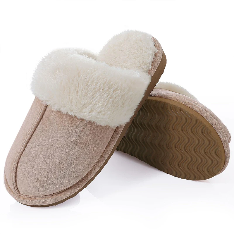 Soft Fluffy Fuzzy Women Slippers Warm Winter House Shoes