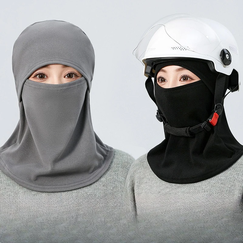 1PC 오토바이 페이스 마스크, 겨울 스키 방풍 페이스 마스크, 고탄성 헬멧 후드, 추운 날씨 사이클링 스카프