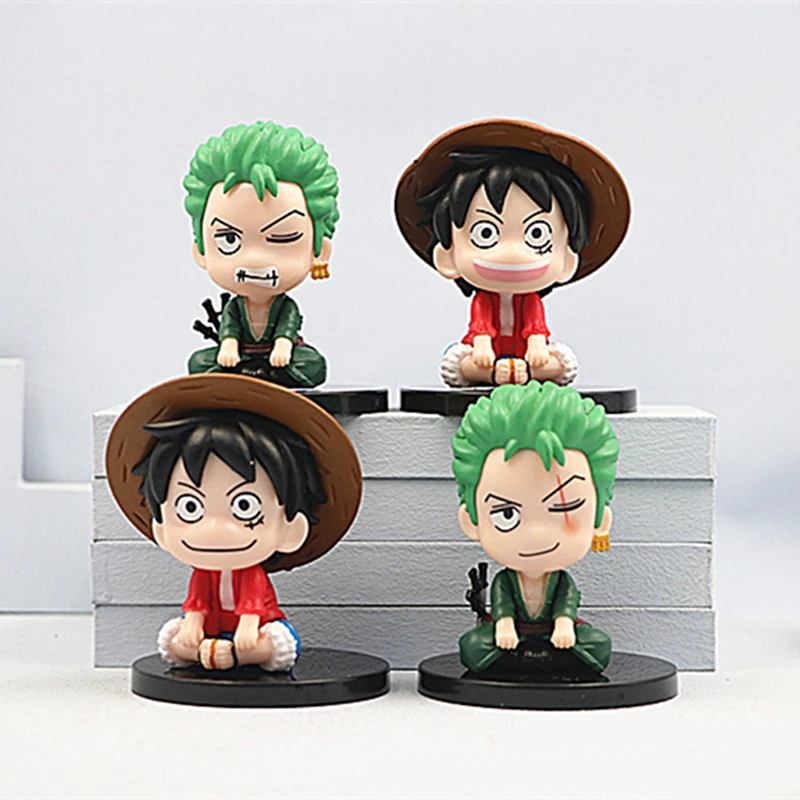 

7 см аниме фигурки, цельная Обезьяна D Luffy Roronoa Zoro Kawaii Toys Q фигурка из ПВХ, искусственное украшение автомобиля