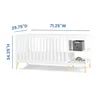 4-in-1 Convertible Crib and Changer, Bianca White w/Natural 5