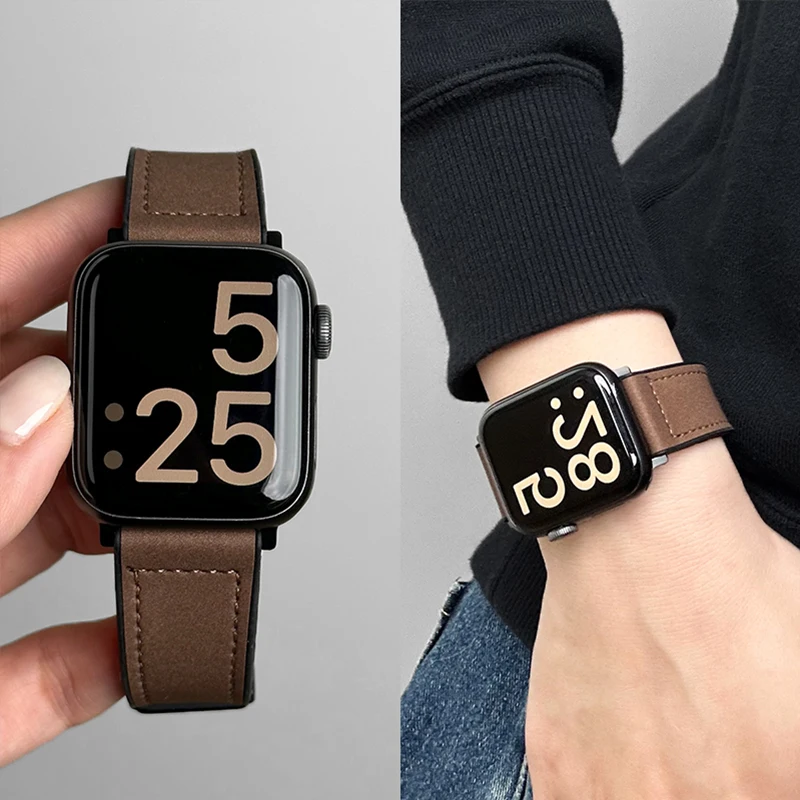 Luxury Hybrid Leather and Silicone Magnetic Bracelet