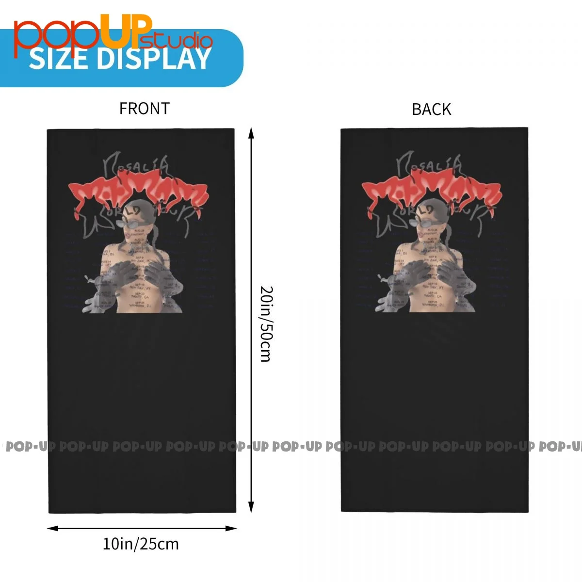 Motomami Rosalia World Tour North America P-531 Neck Gaiter Bandana Scarf Face Mask