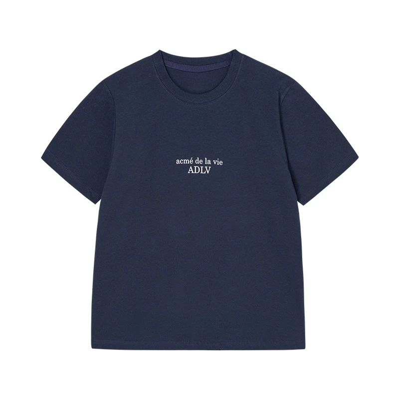 [ADLV] AE LOGO SHORT SLEEVE T-SHIRT/追跡付 ADLV Letter LOGO Printed Short-sleeved T-shirt, Basic Base