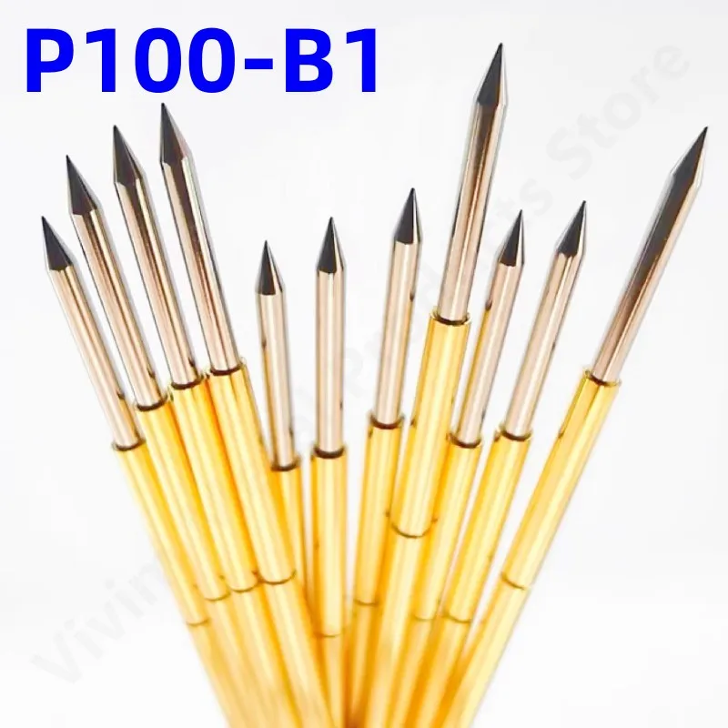 20/100PCS P100-B1 jaro krunýř sonda P100-B krunýř špendlík PA100-B PA100-B1 krunýř nářadí 33.35mm prům 1.36mm jehla kování prům 0.99mm pogo špendlík