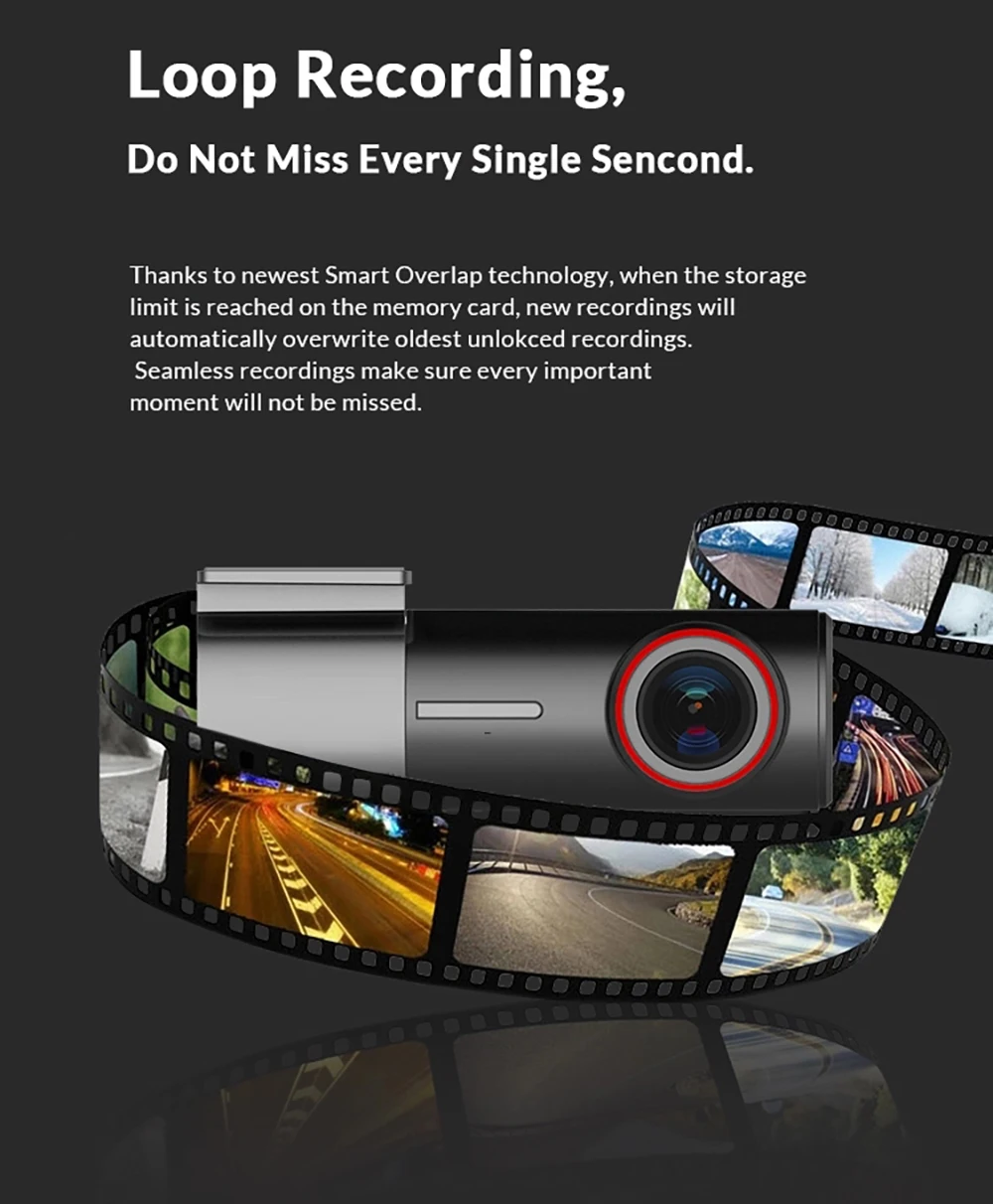 SAMEUO U700 뽬 ķ 3K 1944P ڵ Dvr ڴ Ʈ  DVR 24H   G-    ɼ GPS
