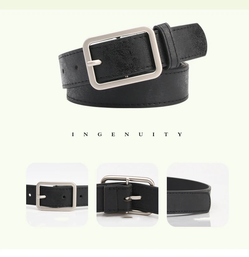 Fashion Shiny Glitter Ladies Waist Belt Square Pin Buckle Jeans Belts for Women Pu Waistbands Pink Silver Jeans Decorative Belt