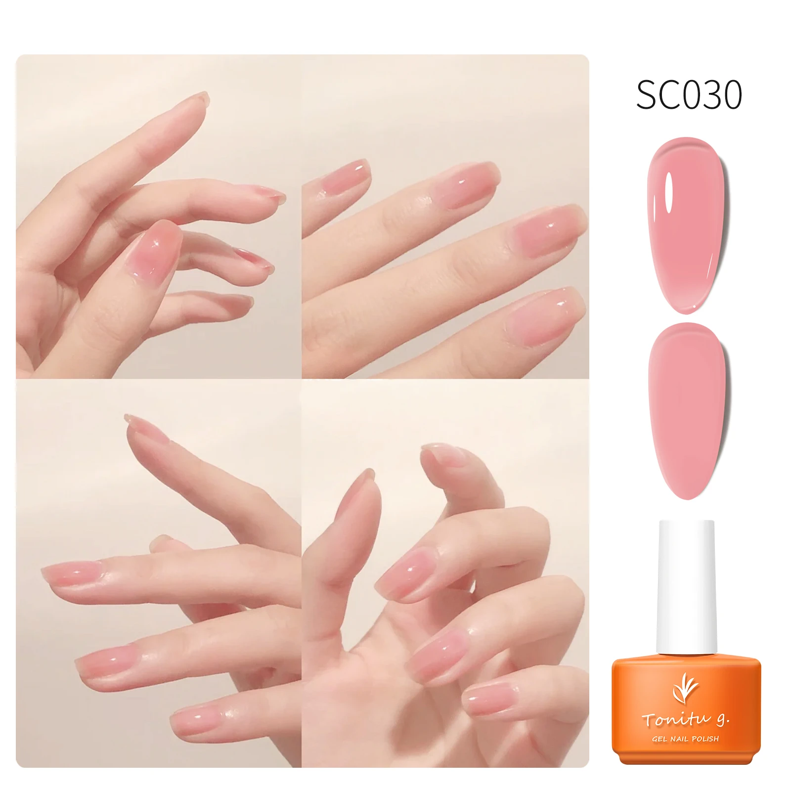 

Tontiu G 7ml Gel Polish Semi-permanent Varnish Soak Off Uv Glossy for Manicure Base Coat Nails Art Jelly Polish ноготь