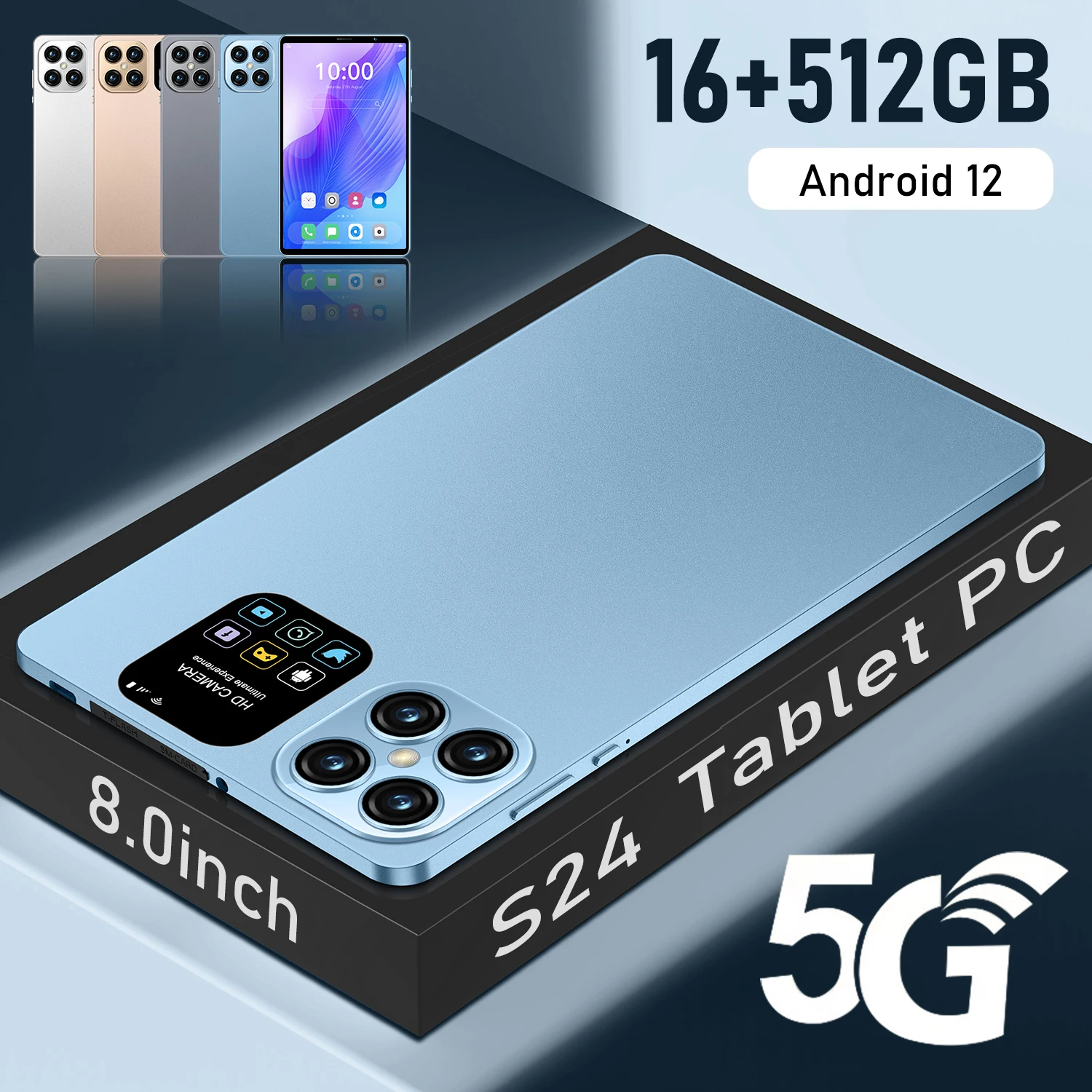 

Новинка 2024, планшетофон, Android S24, ультра планшет с клавиатурой, 4G/телефон, две SIM-карты, Wi-Fi, 16 ГБ + 1 ТБ, оригинальные Планшетные ПК