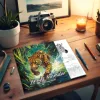 Jungle Animals coloring Book Teenagers Colouring Book,24 Different Patterns,Stress Relief,Birthday Gift Adults Picture Books 4