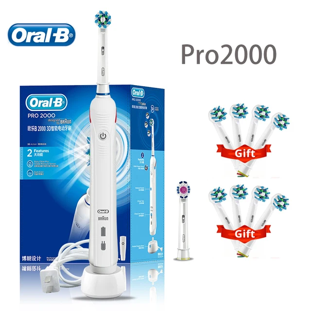 Oral B Electric Toothbrush Pro2000 4000 Rotation Clean Teeth Tooth