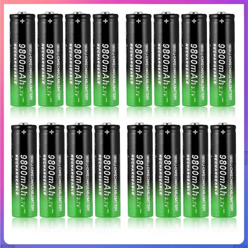 

3.7V 9800mAh High Quality 18650 Lithium ion batteries Rechargeable Battery For Flashlight Torch