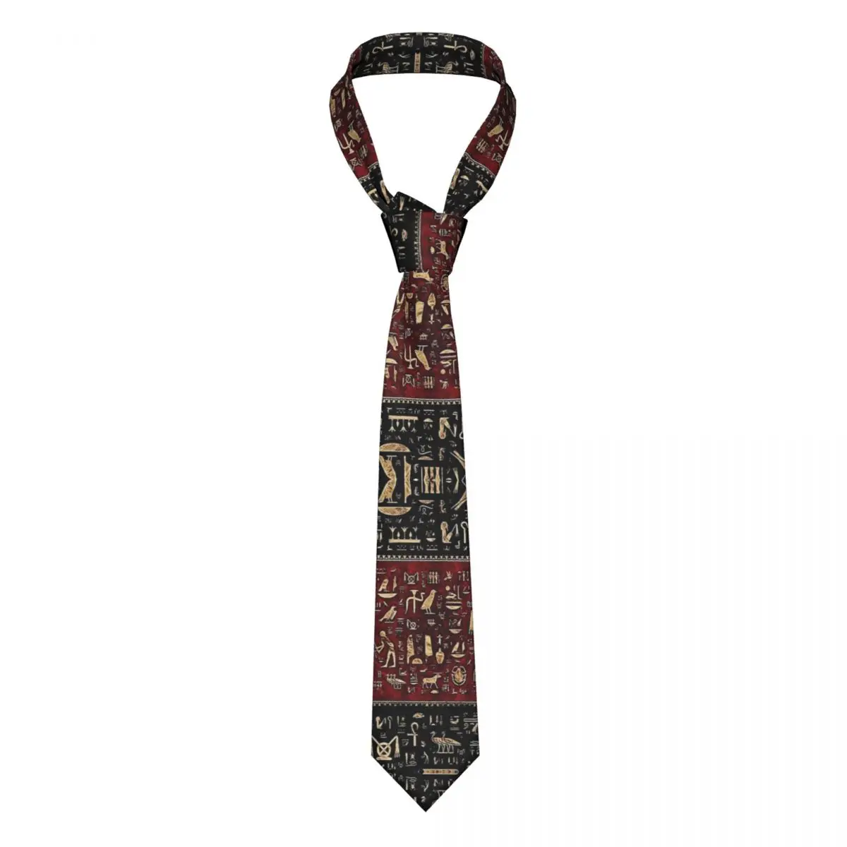 

Egyptian Hieroglyphs Necktie Men Polyester 8 cm Classic Ancient Egypt Neck Ties for Mens Accessories Cravat Wedding Business