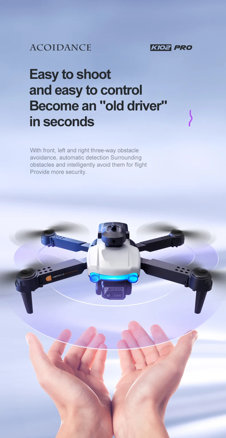 K102 Pro Drone, acoidance kioz pro easy to shoot