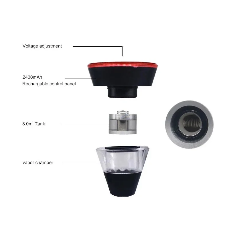 Square Hookah Bowl Set Rechargeable Electric E-Head for Tobacco Shisha Water Pipe 420 Smoking Accessories