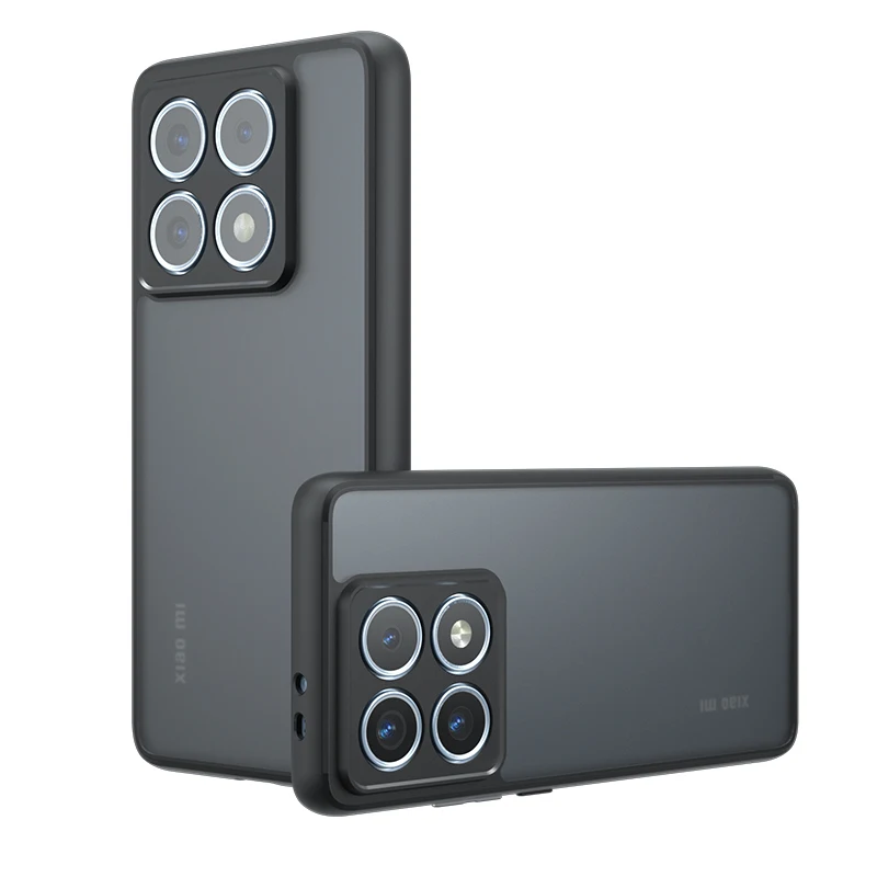 Magnetic Frosted Matte Shockproof Phone Case with Wireless Charging and Camera Protector