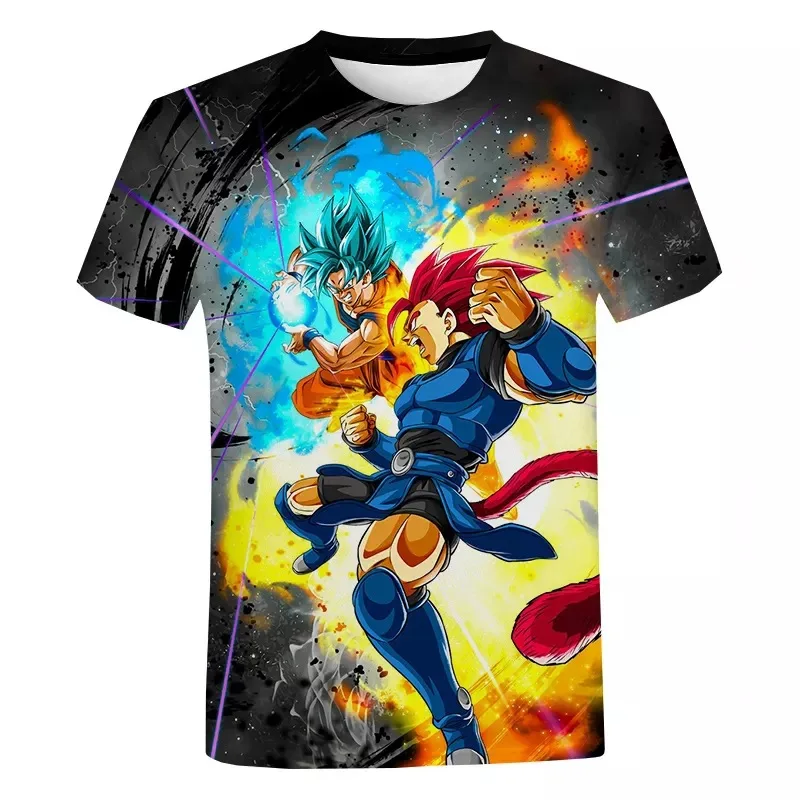 Summer New Japanese Animation Short Sleeve T-shirt 3D Printing T Shirt Men's Clothing Casual Round Neck Women Kids Tees Tops 5