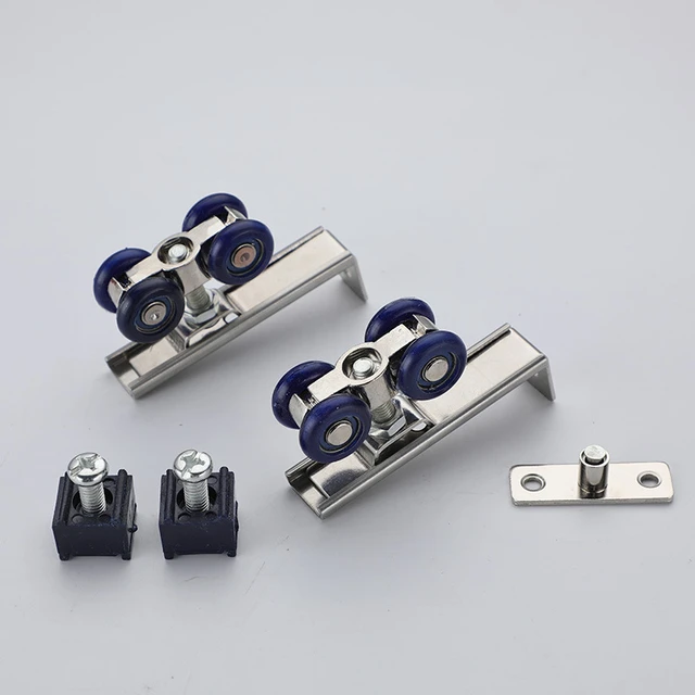 2pcs/set Wooden Door Hanging Roller Furniture Sliding Door Pulley Wheels  Home Hanging Wheel Track Pulley Shower Door Runners - Door Rollers -  AliExpress