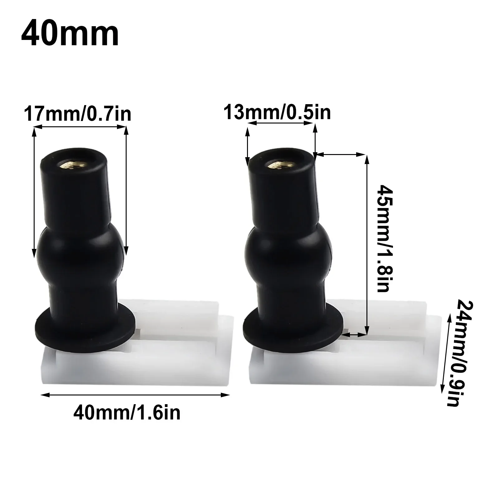 Easy Installation Toilet Seat Hinge Screws Securely Fixes Toilet Seats Complete Screw Set with Rubber Expansion Plugs toilet hinge repair kit