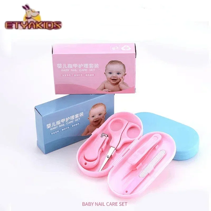 Newborn Nail Care Clipper Set Baby Manicure Set Safe Scissor Cutter 4-piece Child Care Healthcare Kits Baby Tools