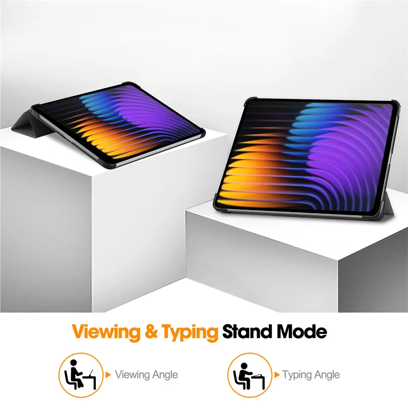 Tri-Fold Leather Stand Tablet Case - Smart Cover Shell
