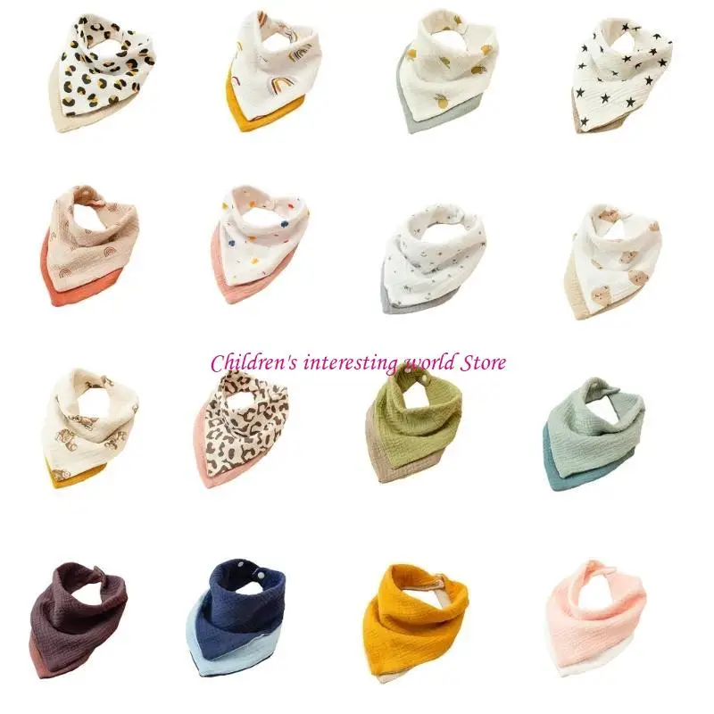 소년과 여자를위한 베이비 반다나 침포 턱받이 신장을위한 다채로운  턱받이 및 침을 흘리며 면화 턱받이 베이비 샤워- 현재 425f